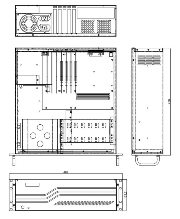IPC-3000H-3U上架式工控機箱